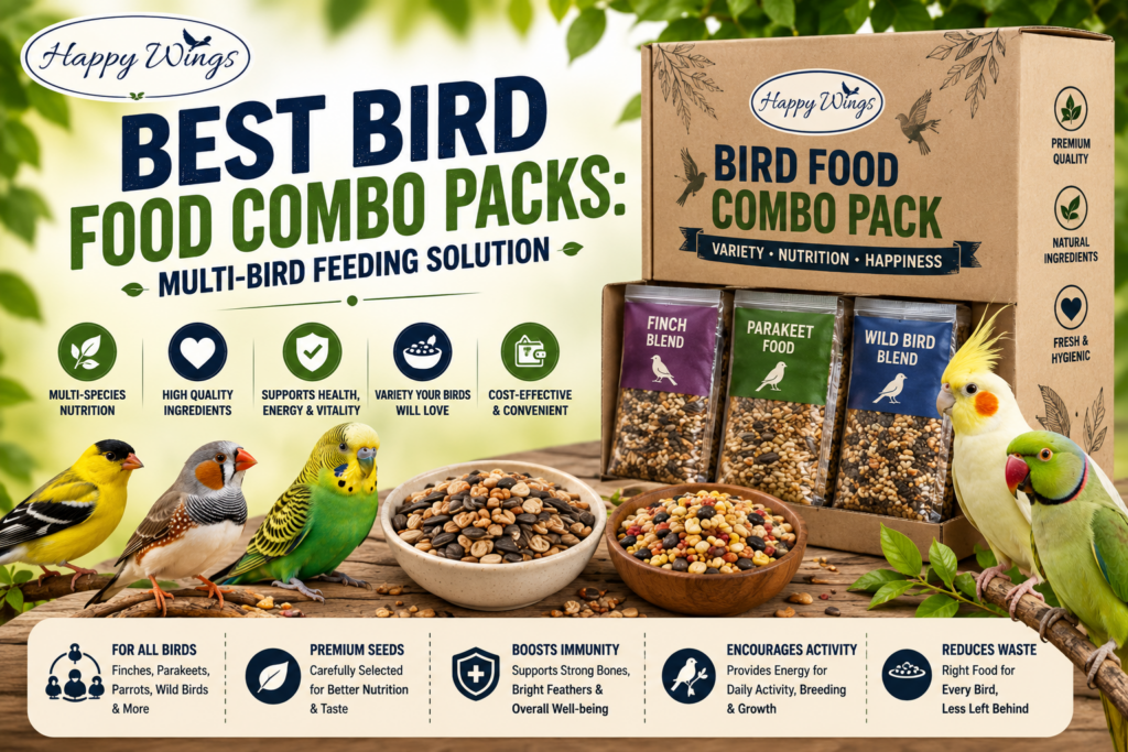 Best bird food combo packs with premium seed blends for finches, parakeets, parrots, and wild birds